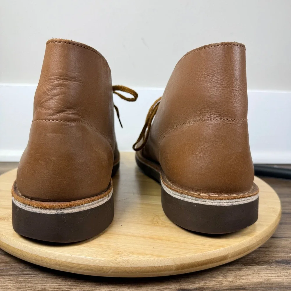 Clarks Desert Boots Mens 10 Tan Leather Good Chukka Lace Up 26112317 Brown